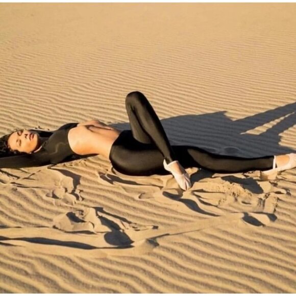 Koral Black Shiny High Waist Sexy Casual Athletic Athleisure Wear Leggings - Picture 2 of 14